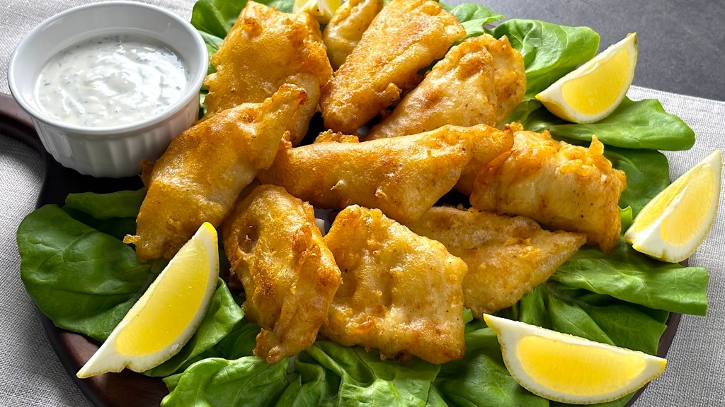 Golden Crispy Beer-Battered Fish with Lemon Dill&nbsp;Sauce