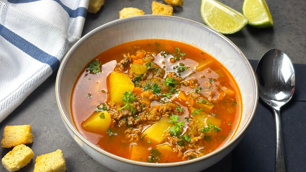 Cozy One-Pot Hamburger&nbsp;Soup