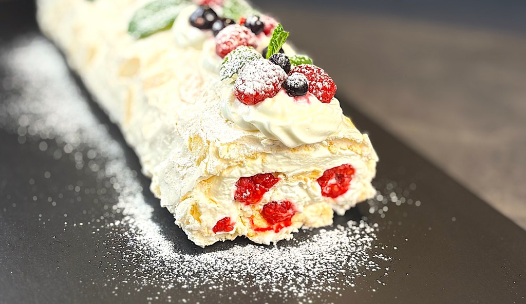 Melt-in-Your-Mouth Raspberry Meringue Roll 